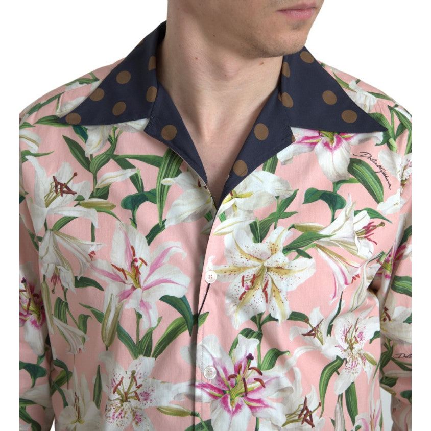 Elegant Slim Fit Pink Casual Shirt