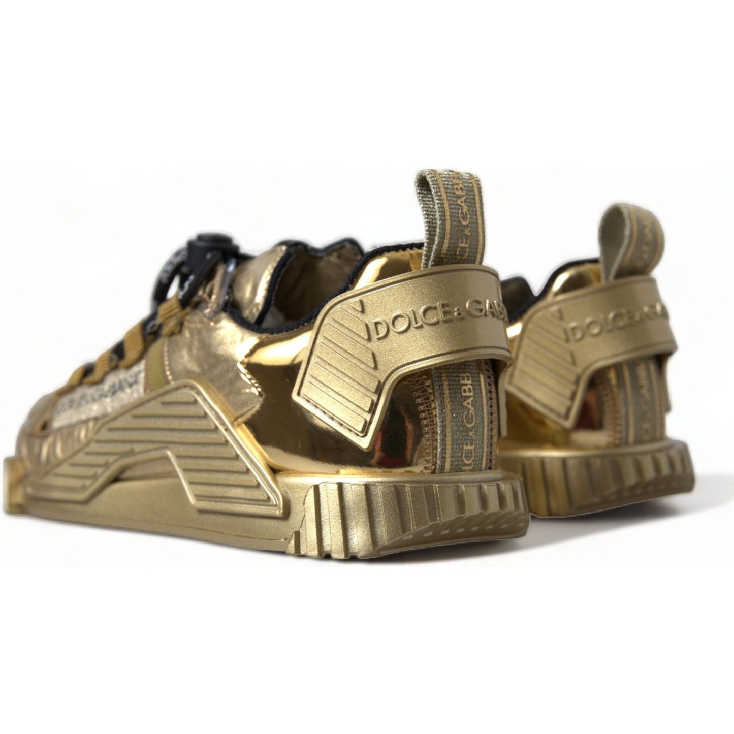 Gleaming Gold-Toned Luxury Sneakers