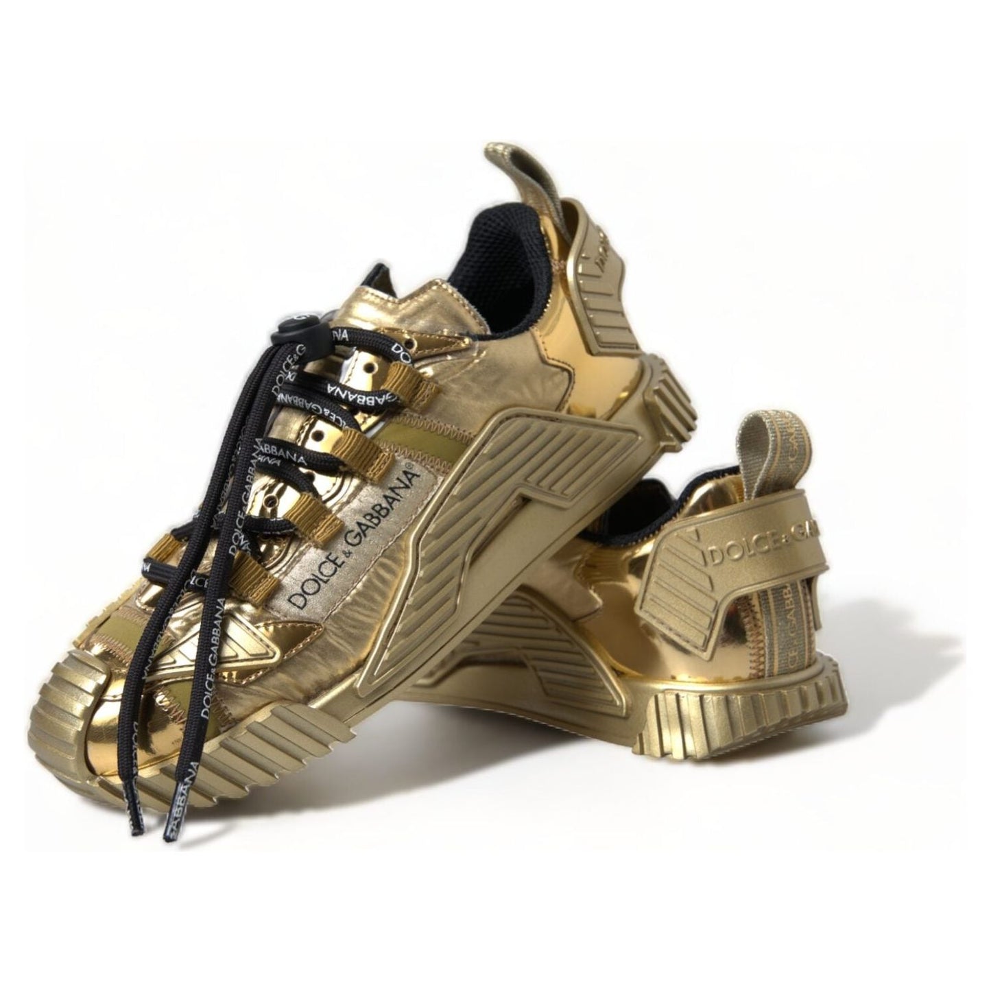 Gleaming Gold-Toned Luxury Sneakers