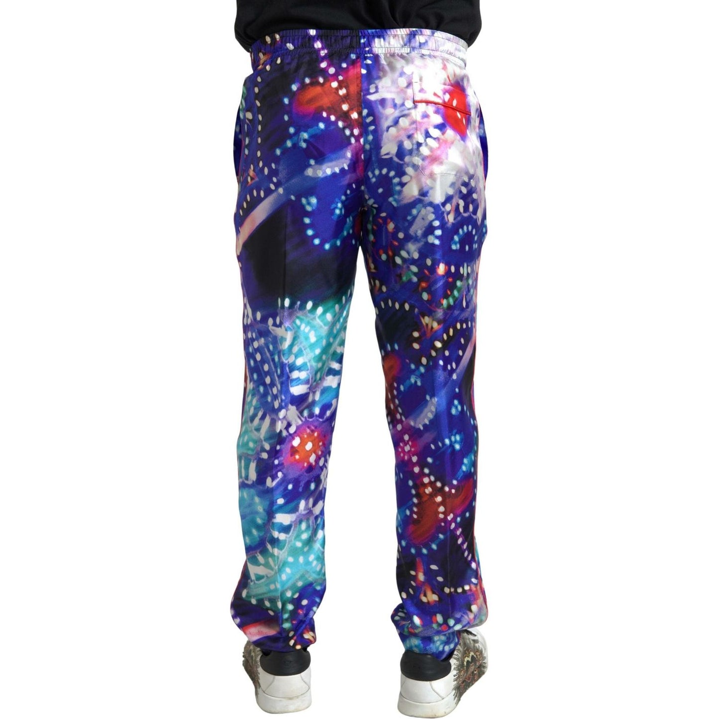 Multicolor Silk Jogger Pants