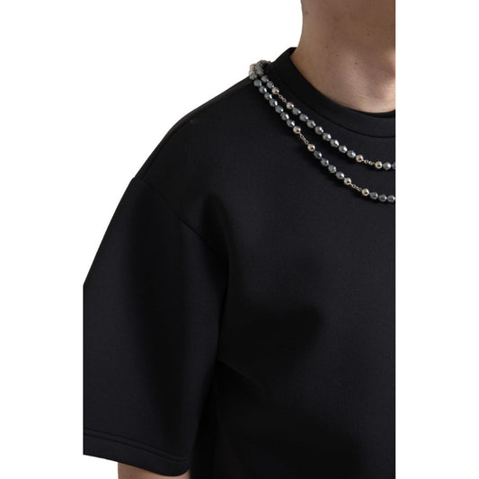 Embellished Neckline Casual T-Shirt