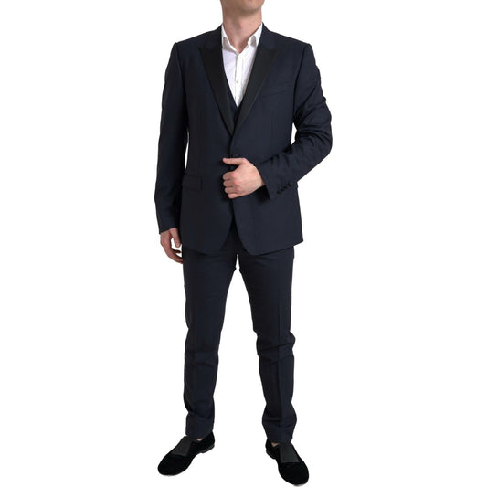 Elegant Blue & Black Martini Slim Fit Suit