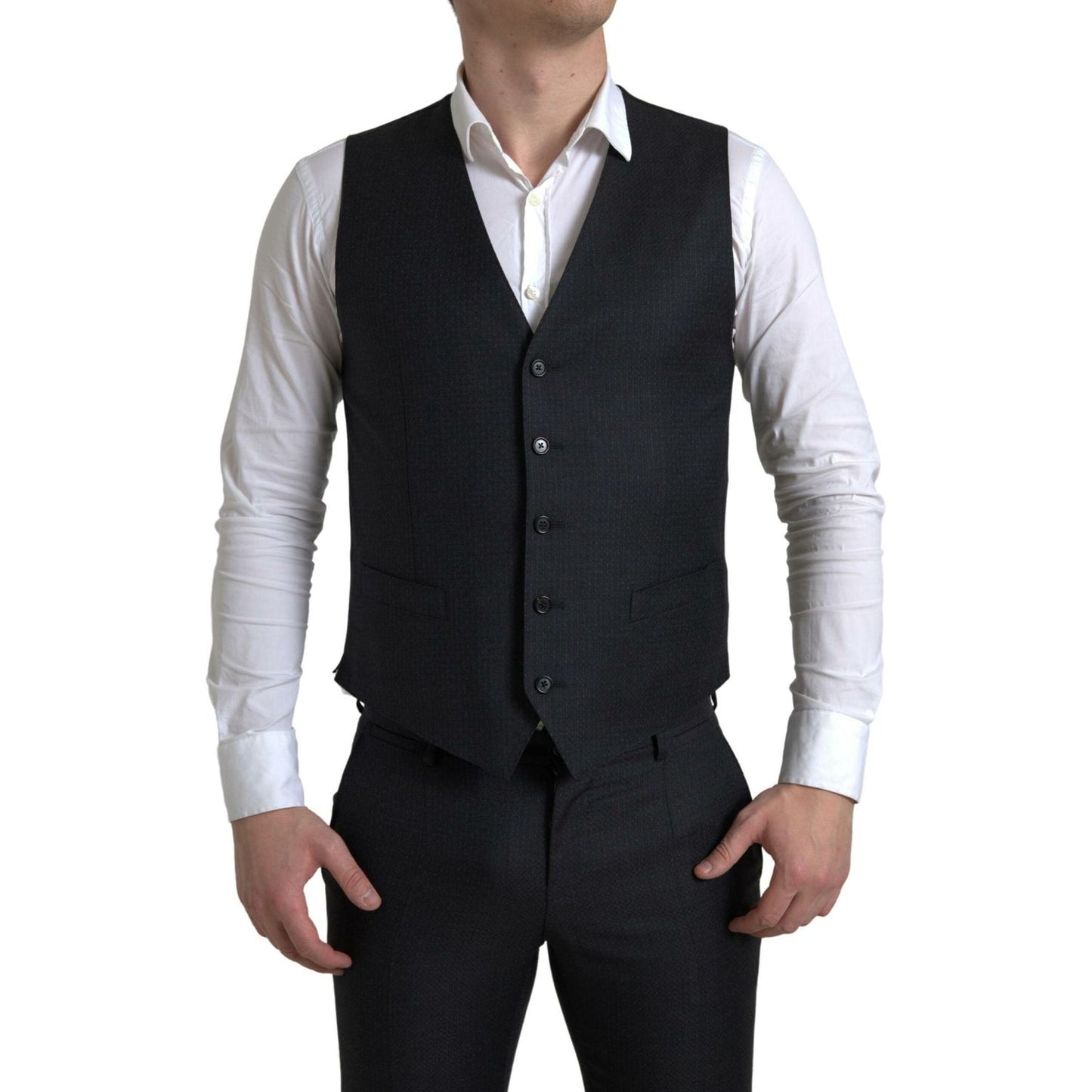 Elegant Black Martini Slim Fit 3-Piece Suit