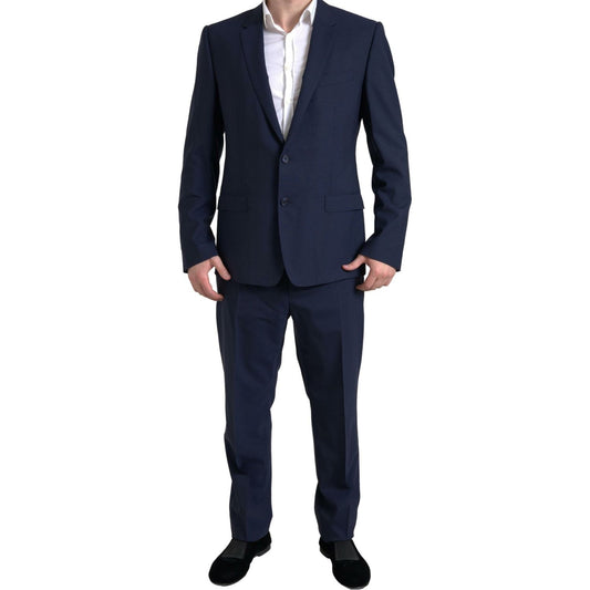 Elegant Blue Martini Slim Fit Two-Piece Suit