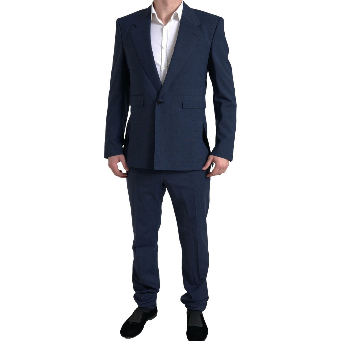 Elegant Slim Fit Blue Two-Piece Suit