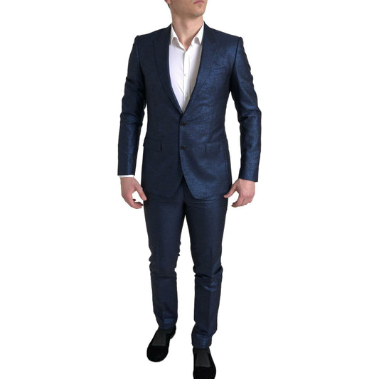 Metallic Blue Martini Slim Fit Suit