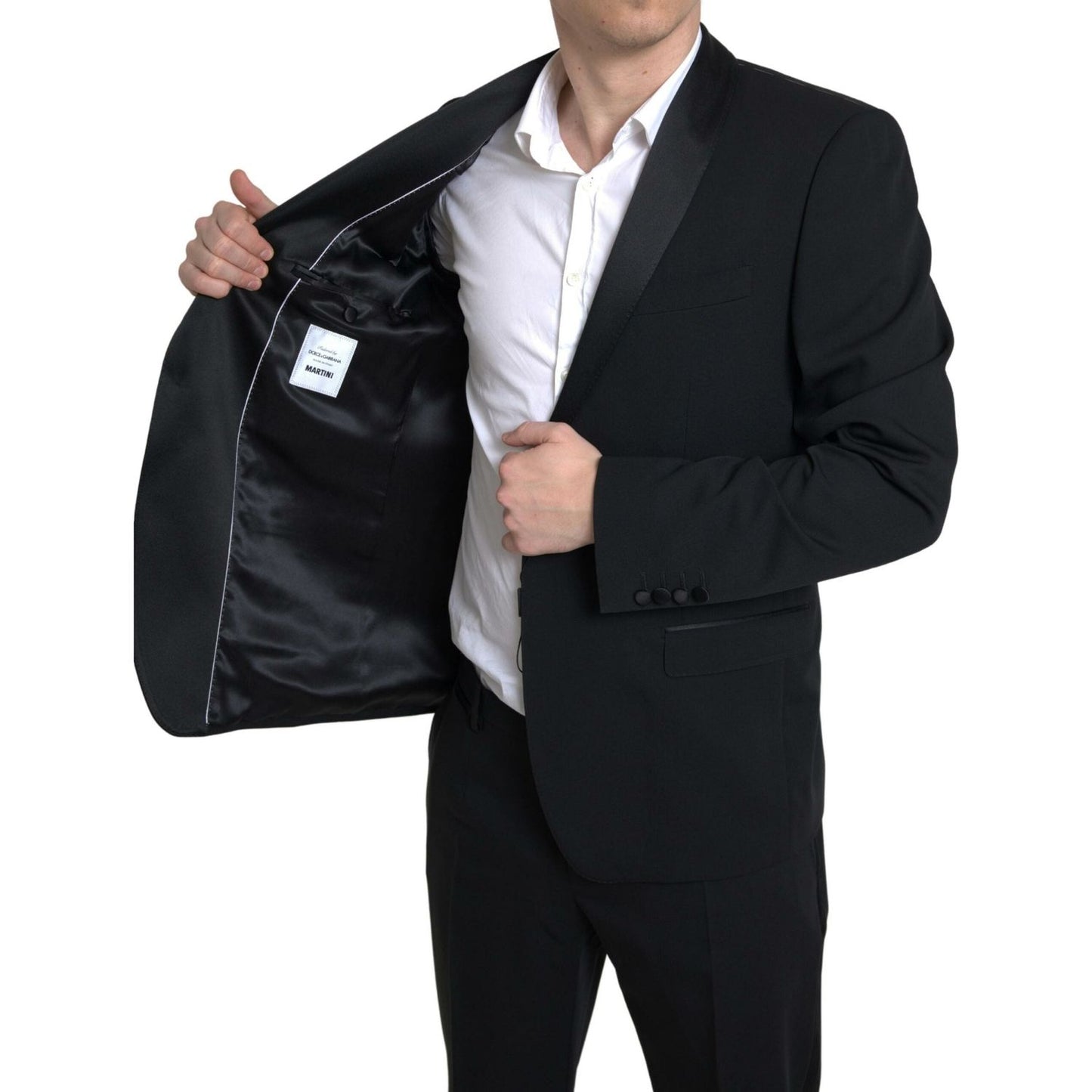 Elegant Black Slim Fit Two-Piece Suit