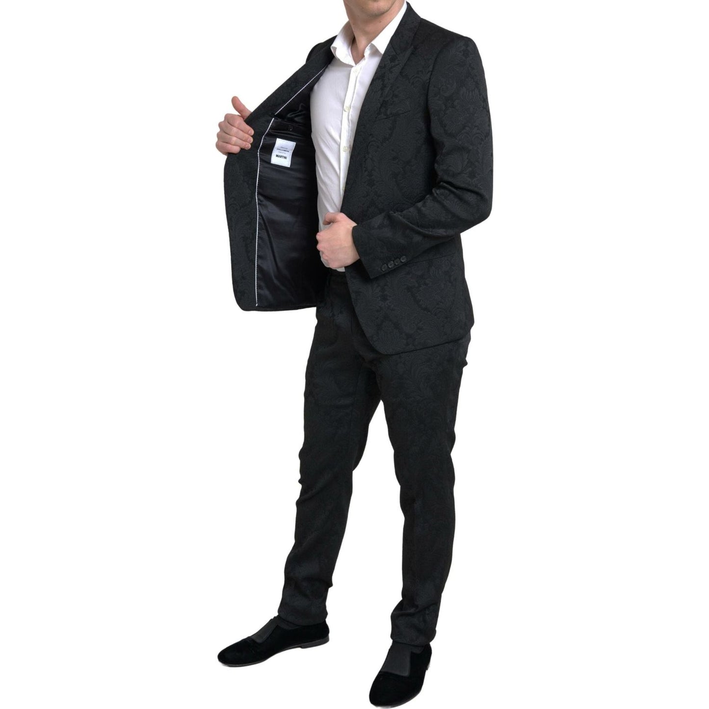 Elegant Slim Fit Black Martini Suit