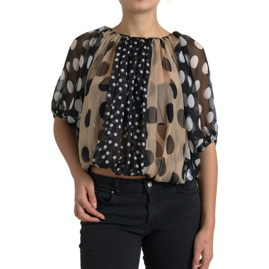 Elegant Polka Dot Silk Blouse