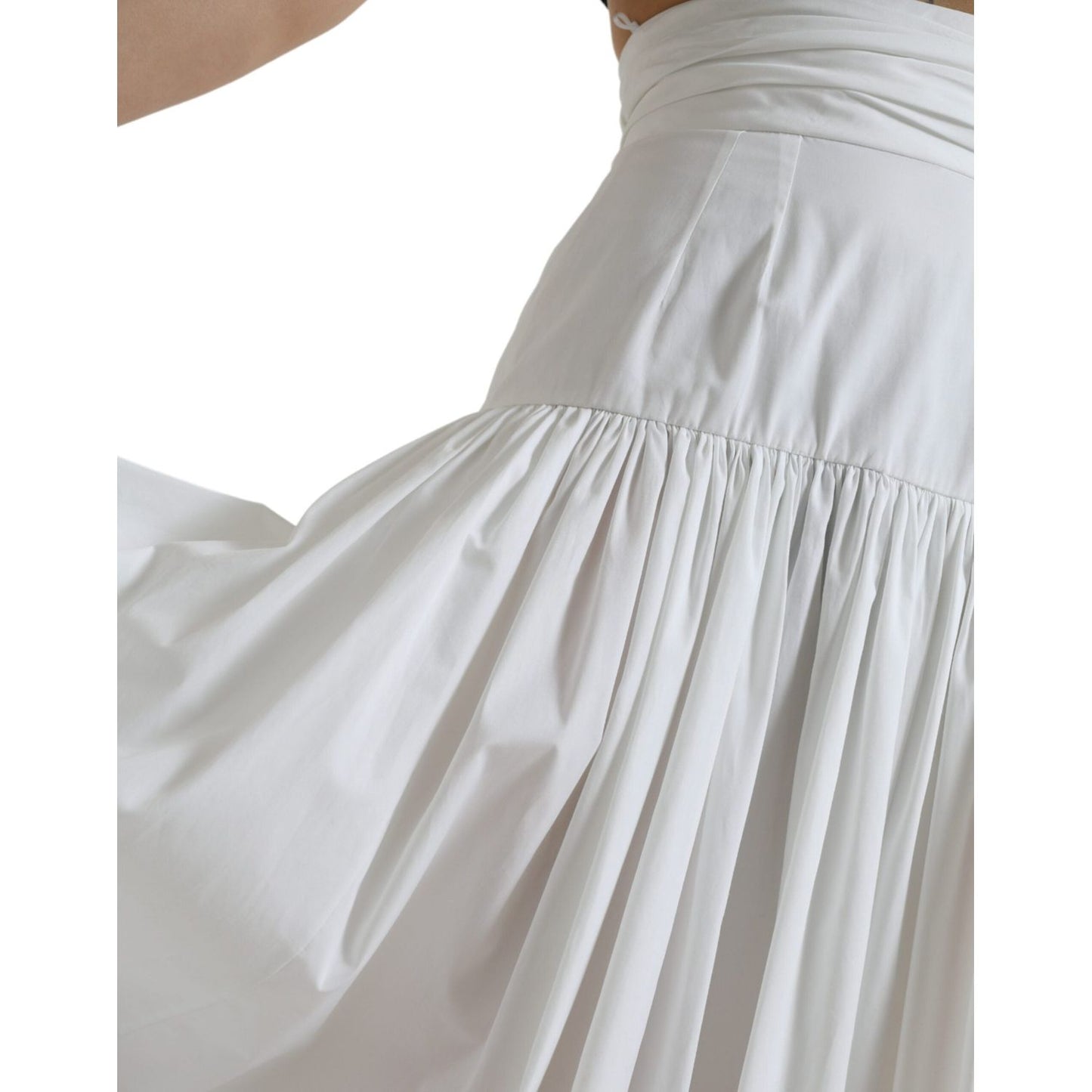 Elegant High Waist Cotton Maxi Skirt