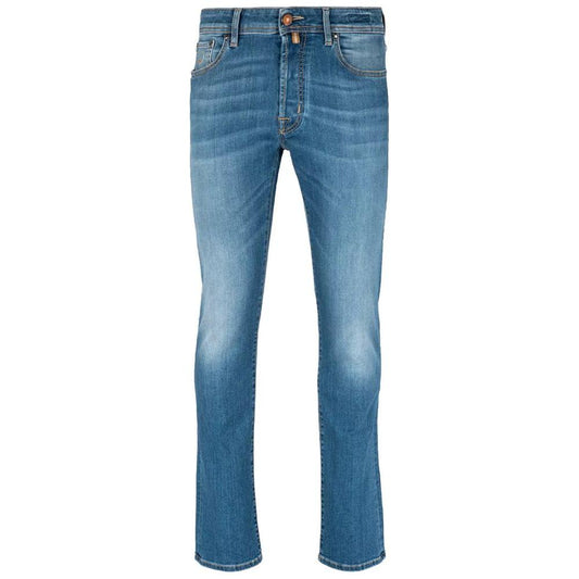 Elegant Slim Fit Light Blue Denim