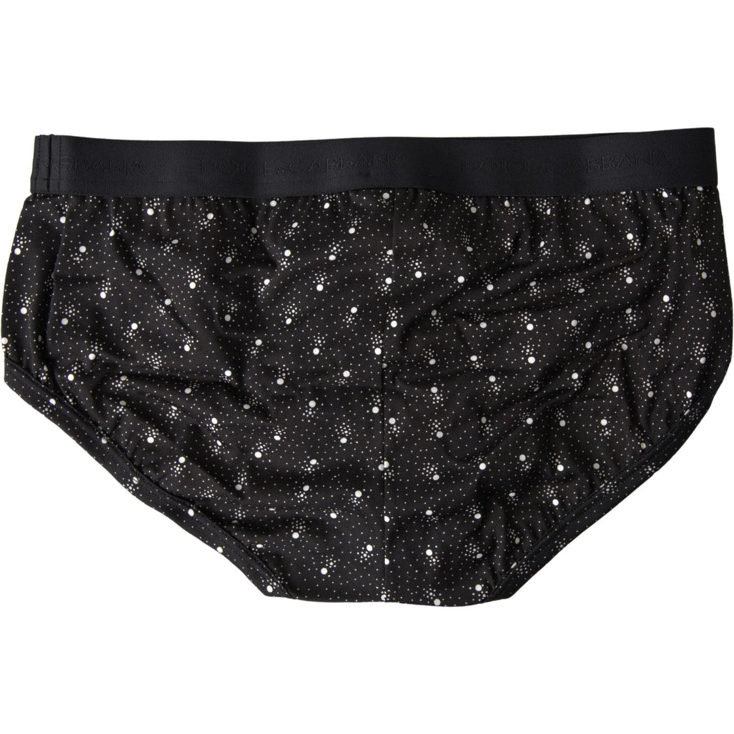 Elegant Black Dotted Brief with Comfort Fit