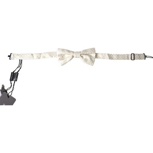 Dolce & Gabbana Ivory Fantasy Pattern Adjustable Neck Papillon Bow Tie Dolce & Gabbana