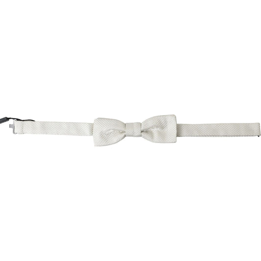 Dolce & Gabbana Ivory Silk Adjustable Neck Papillon Men Bow Tie Dolce & Gabbana