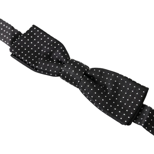 Elegant Silk Black Bow Tie