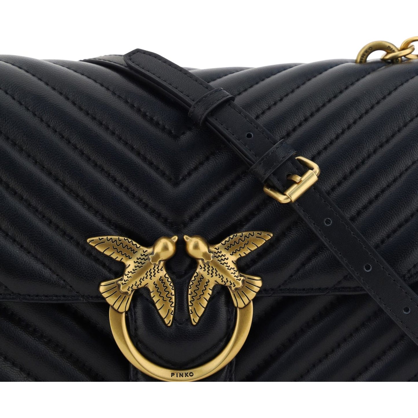 Elegant Black Quilted Leather Shoulder Bag