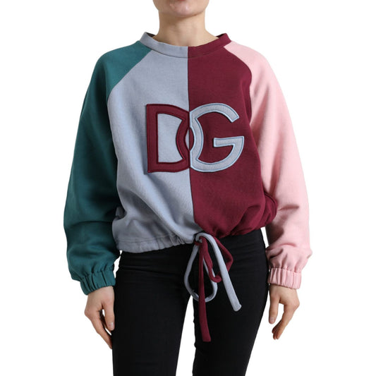 Dolce & Gabbana Multicolor Cotton Crew Neck Pullover Sweater Dolce & Gabbana