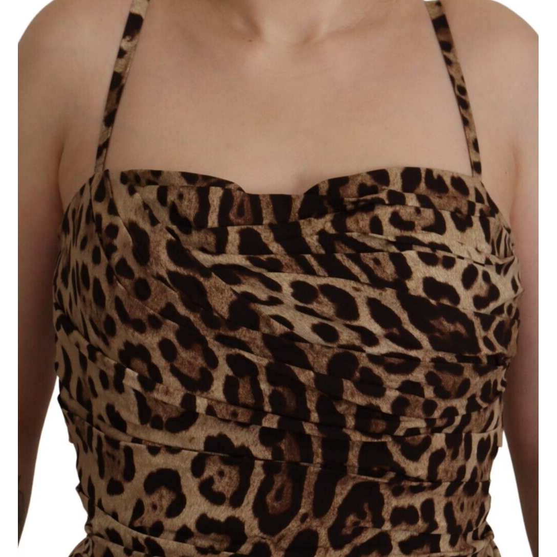 Elegant Leopard Print Cady Dress