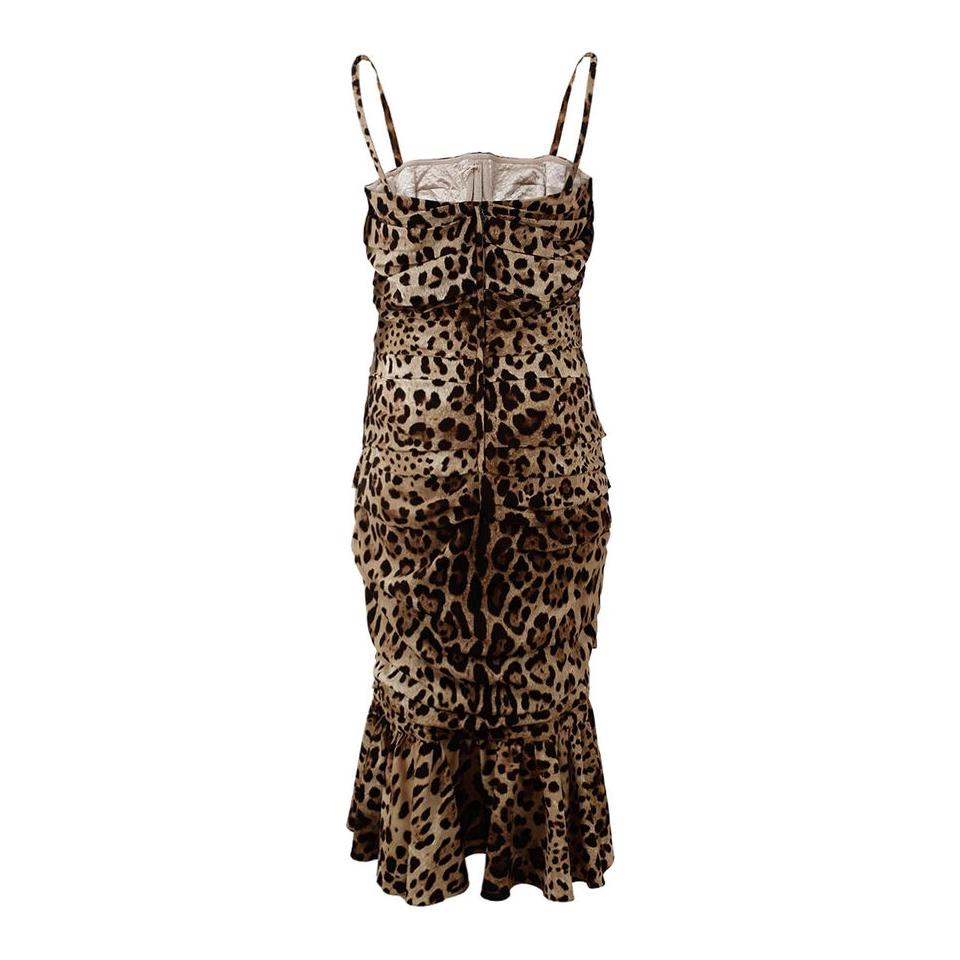 Elegant Leopard Print Cady Dress