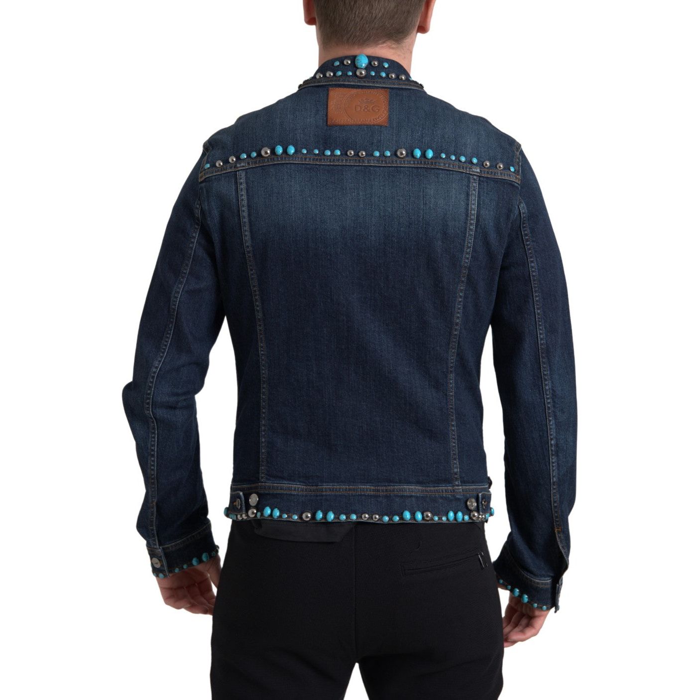 Embellished Turquoise Denim Jacket