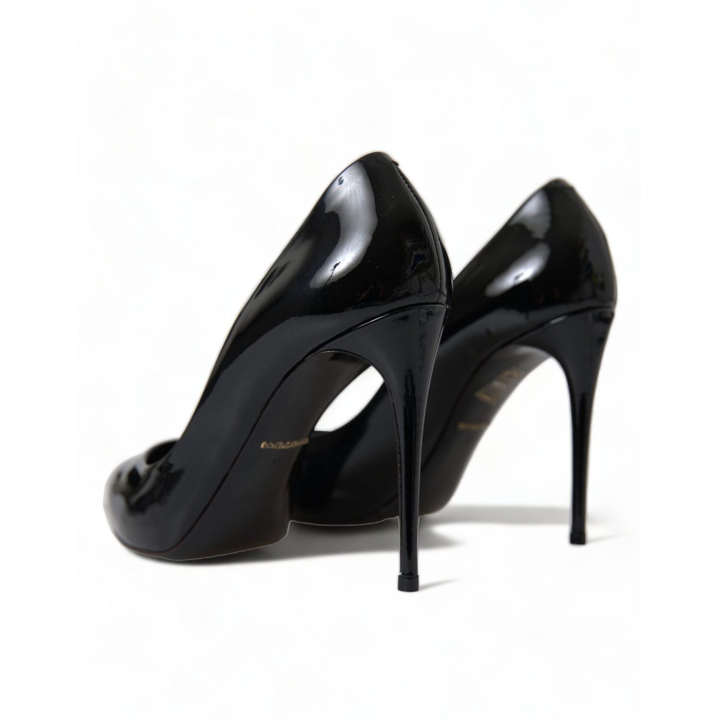 Dolce & Gabbana Black Patent Leather Pumps Heels Shoes