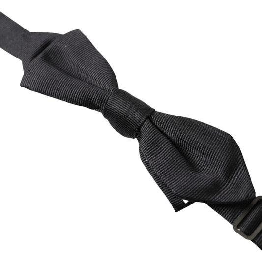 Elegant Silk Black Bow Tie