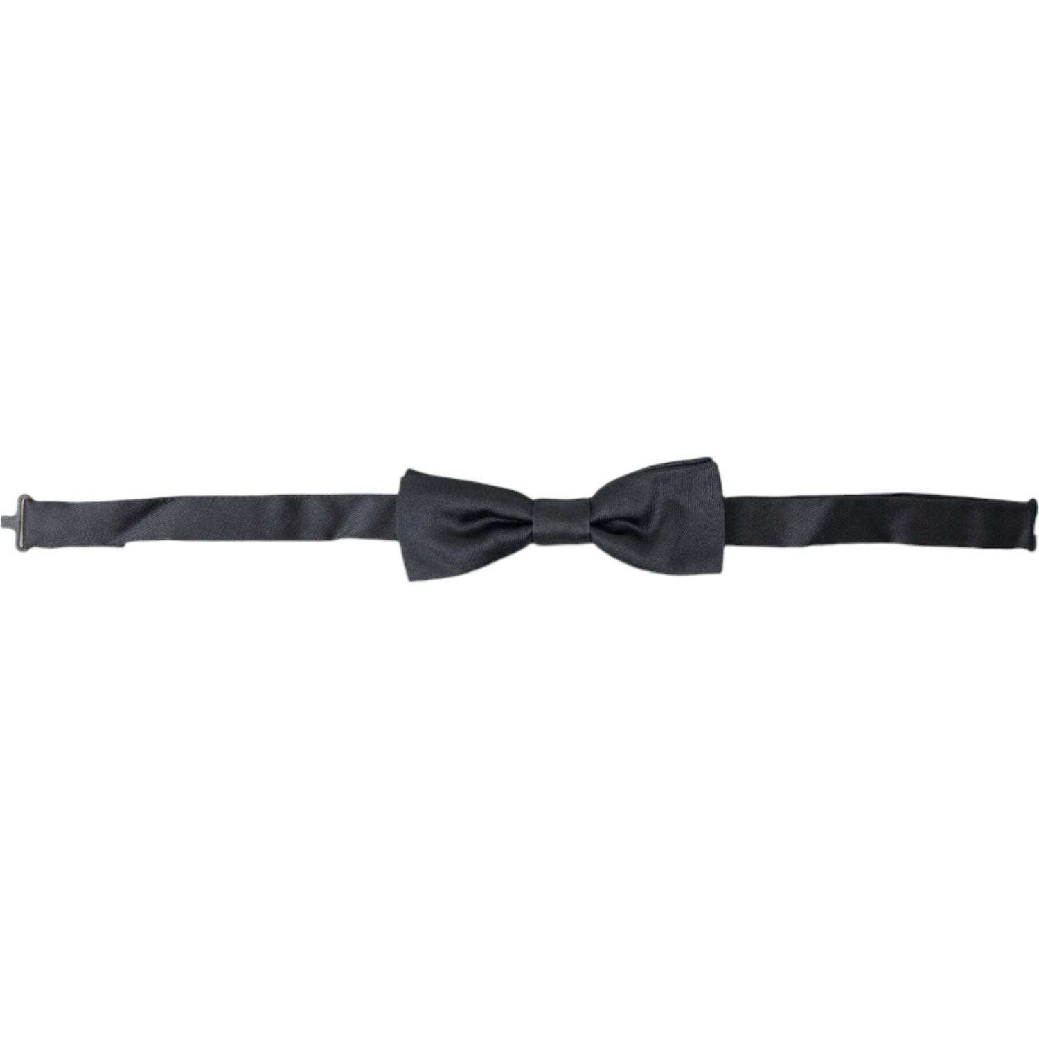 Dolce & Gabbana Dark Gray Silk Adjustable Neck Men Papillon Bow Tie
