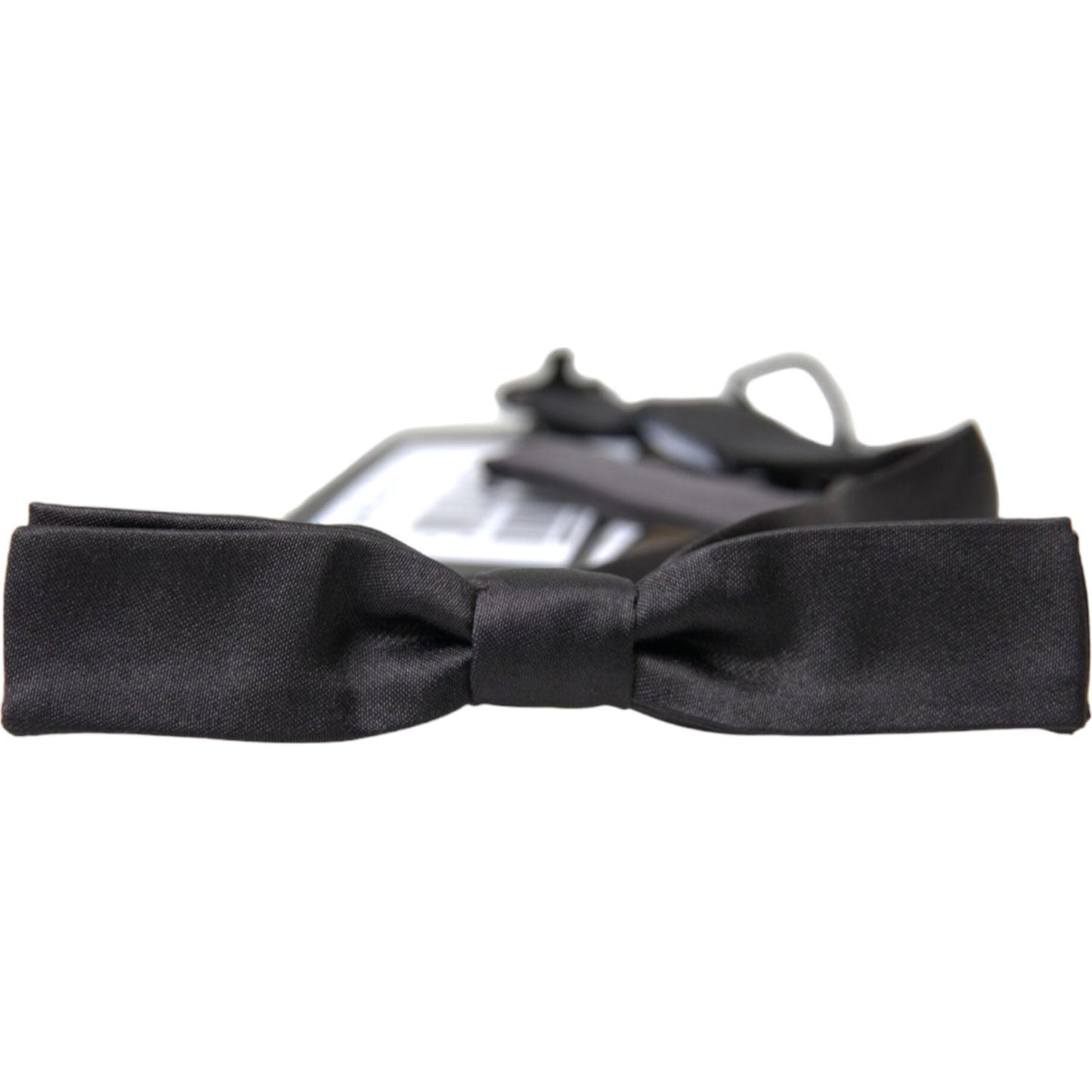 Elegant Dark Grey Silk Bow Tie