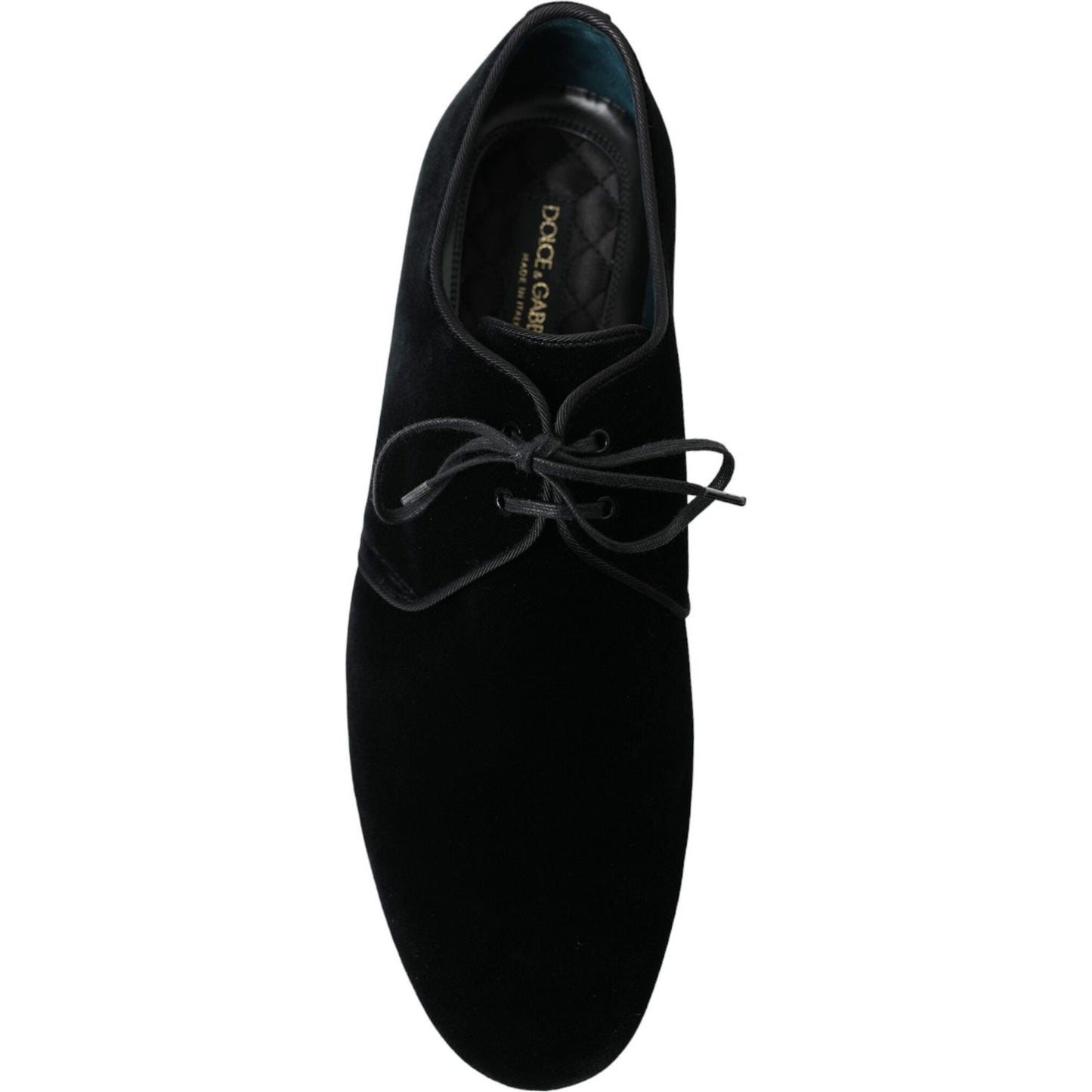 Elegant Black Velvet Derby Dress Shoes