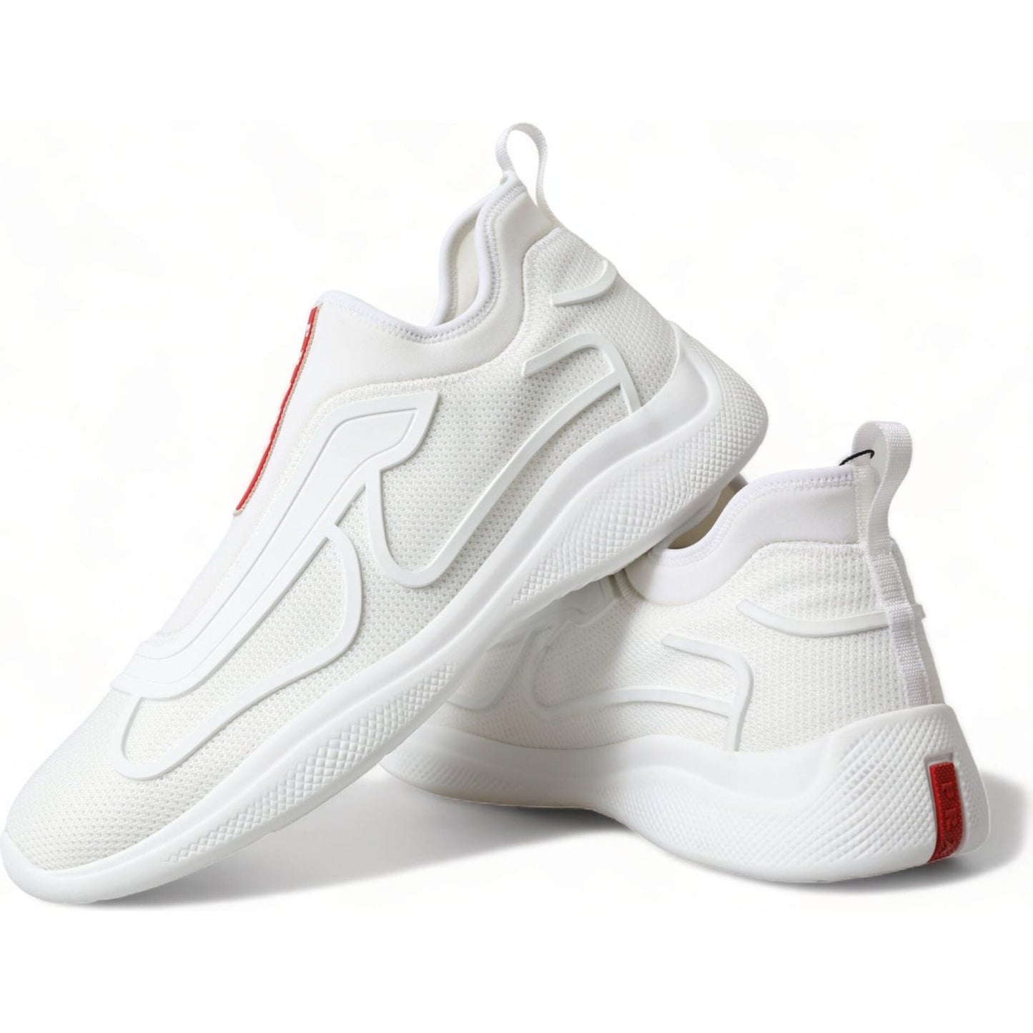 Elevate Your Style with Sleek White Knit Sneakers