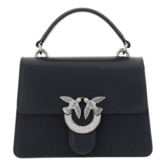 Elegant Black Calfskin Shoulder Handbag