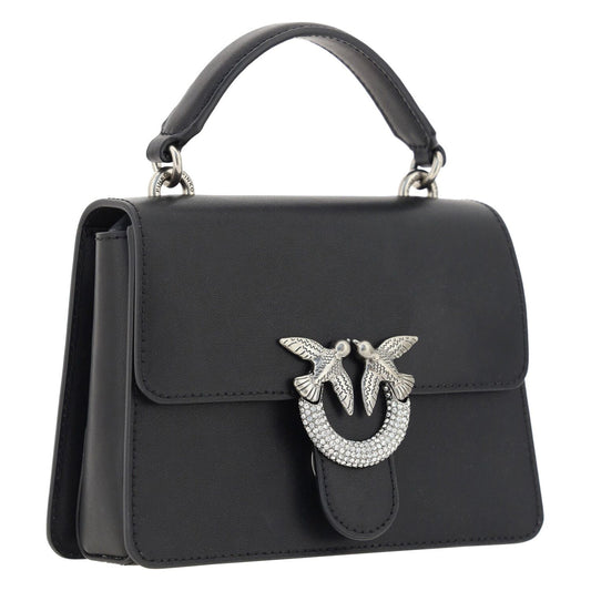 Elegant Black Calfskin Shoulder Handbag