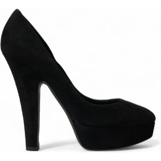 Black Suede Heeled Pumps Sophistication