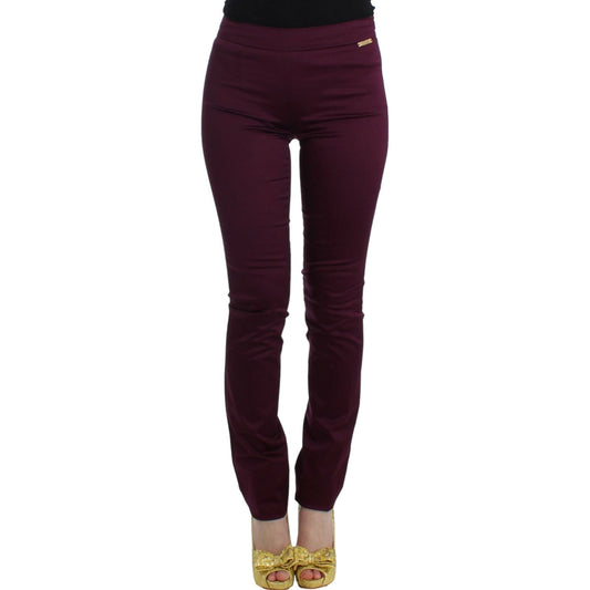 Elegant Purple Slim Pants