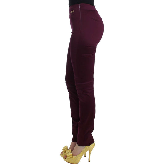 Elegant Purple Slim Pants