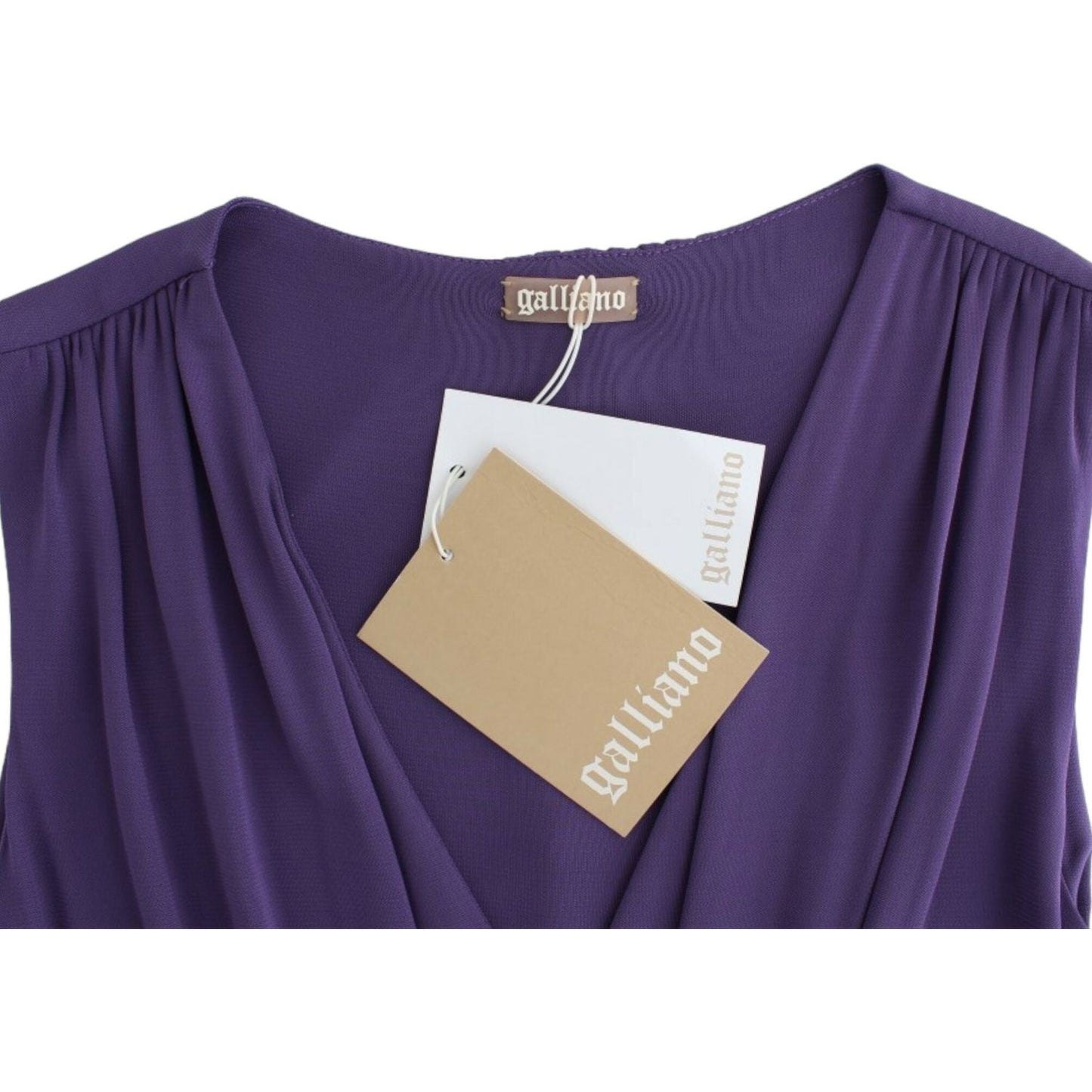 Elegant Purple Knee-Length Jersey Dress