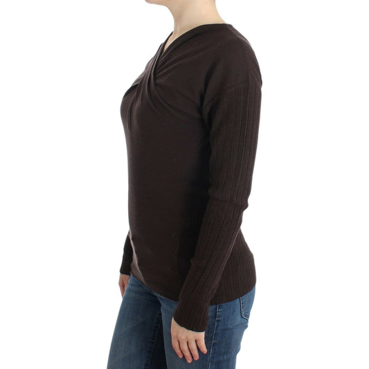 Chic Keyhole Virgin Wool Sweater