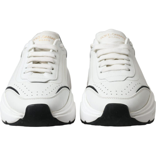 Chic Black & White Daymaster Leather Sneakers