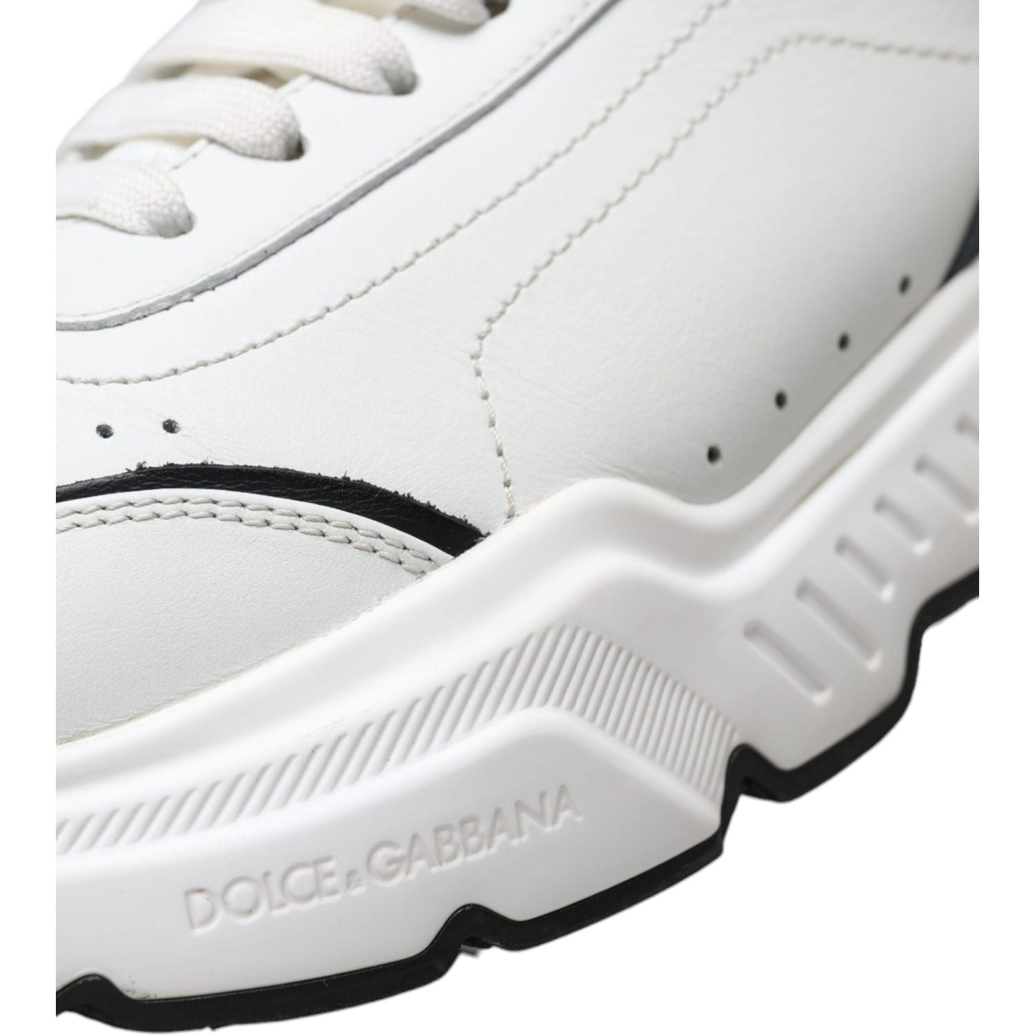 Dolce & Gabbana White Black Low Top Daymaster Sneakers Shoes