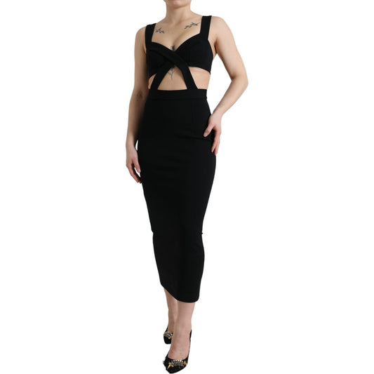 Glamorous Black Bodycon Midi Dress