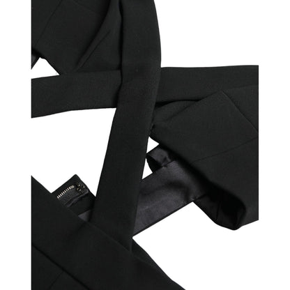 Dolce & Gabbana Black Cut Out Sleeveless Bodycon Midi Dress