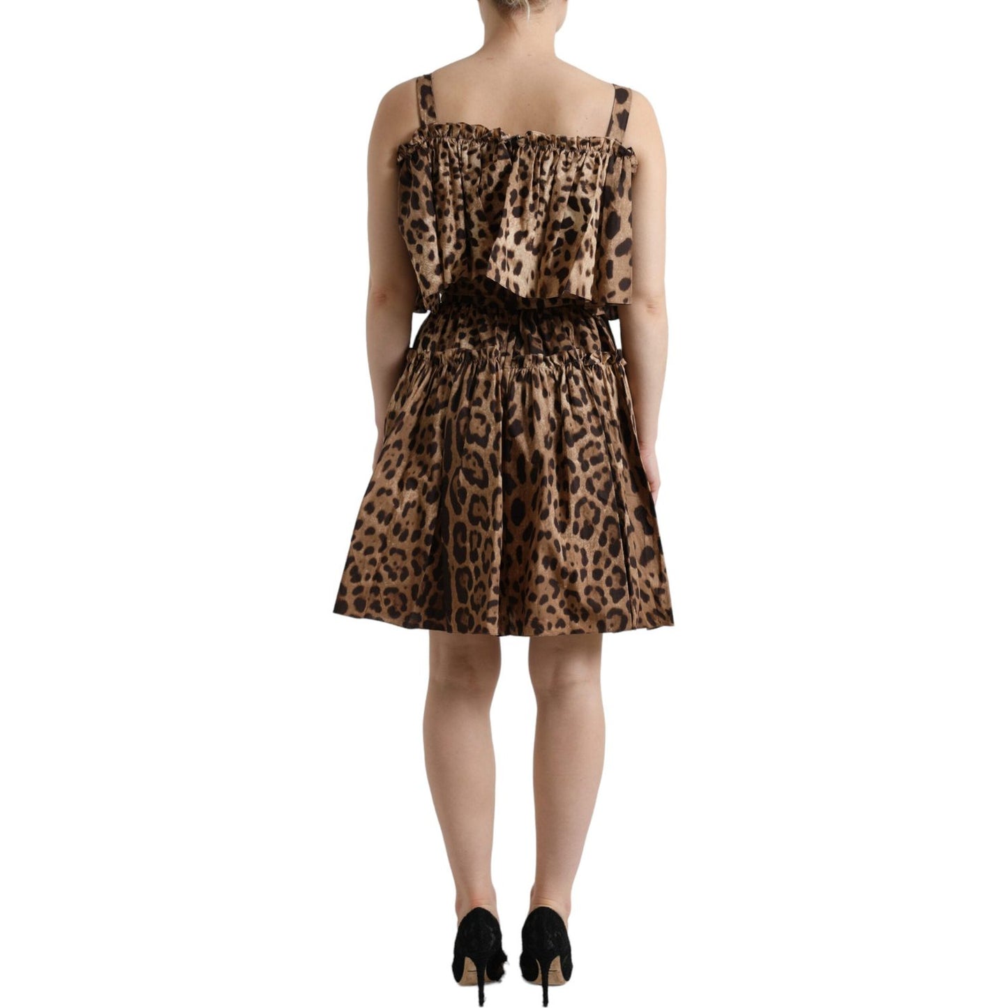 Leopard Print A-Line Cotton Dress