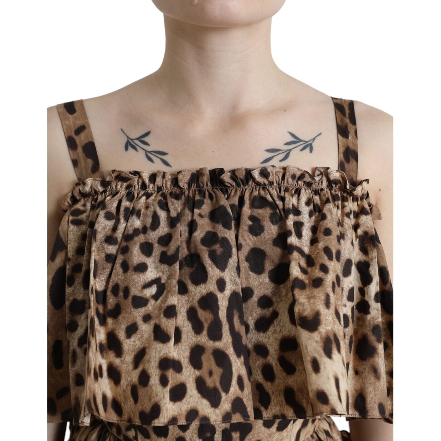 Leopard Print A-Line Cotton Dress