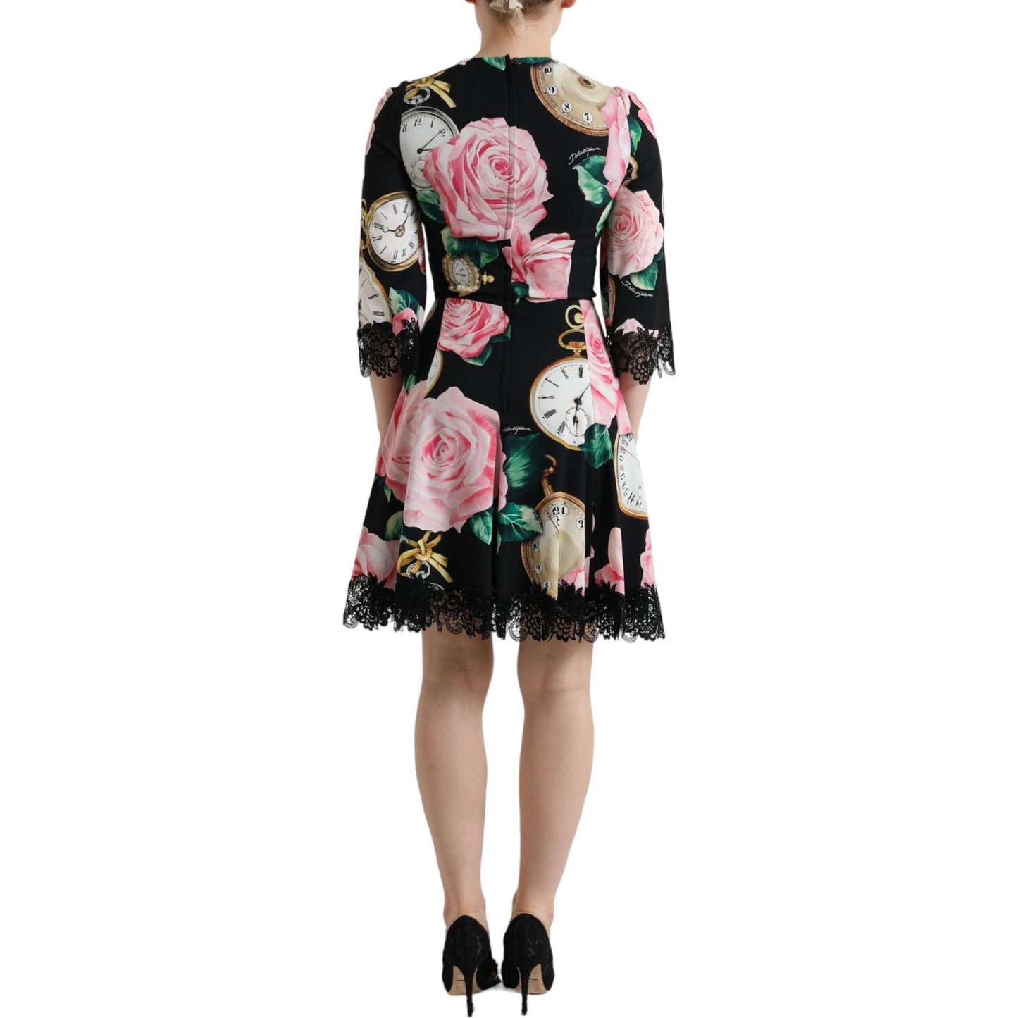 Enchanting Floral A-Line Dress with Sequined Detail