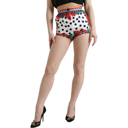 Multicolor Silk High Waist Hot Pants