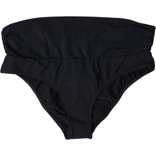 Dolce & Gabbana Black Nylon Stretch Swimwear Slip Bottom Bikini Dolce & Gabbana