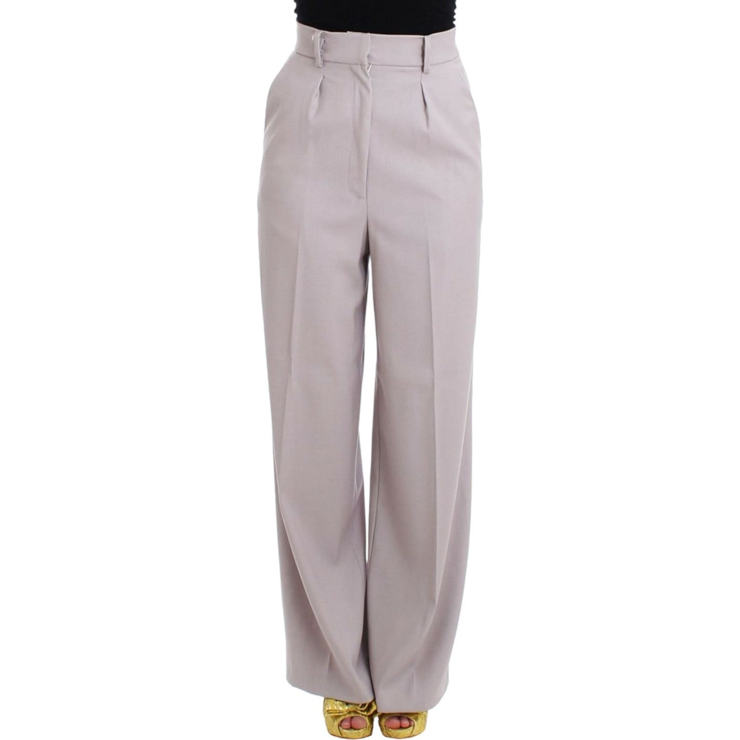 Sophisticated High Waisted Gray Pants