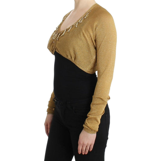 Embellished Gold Shimmer Shrug