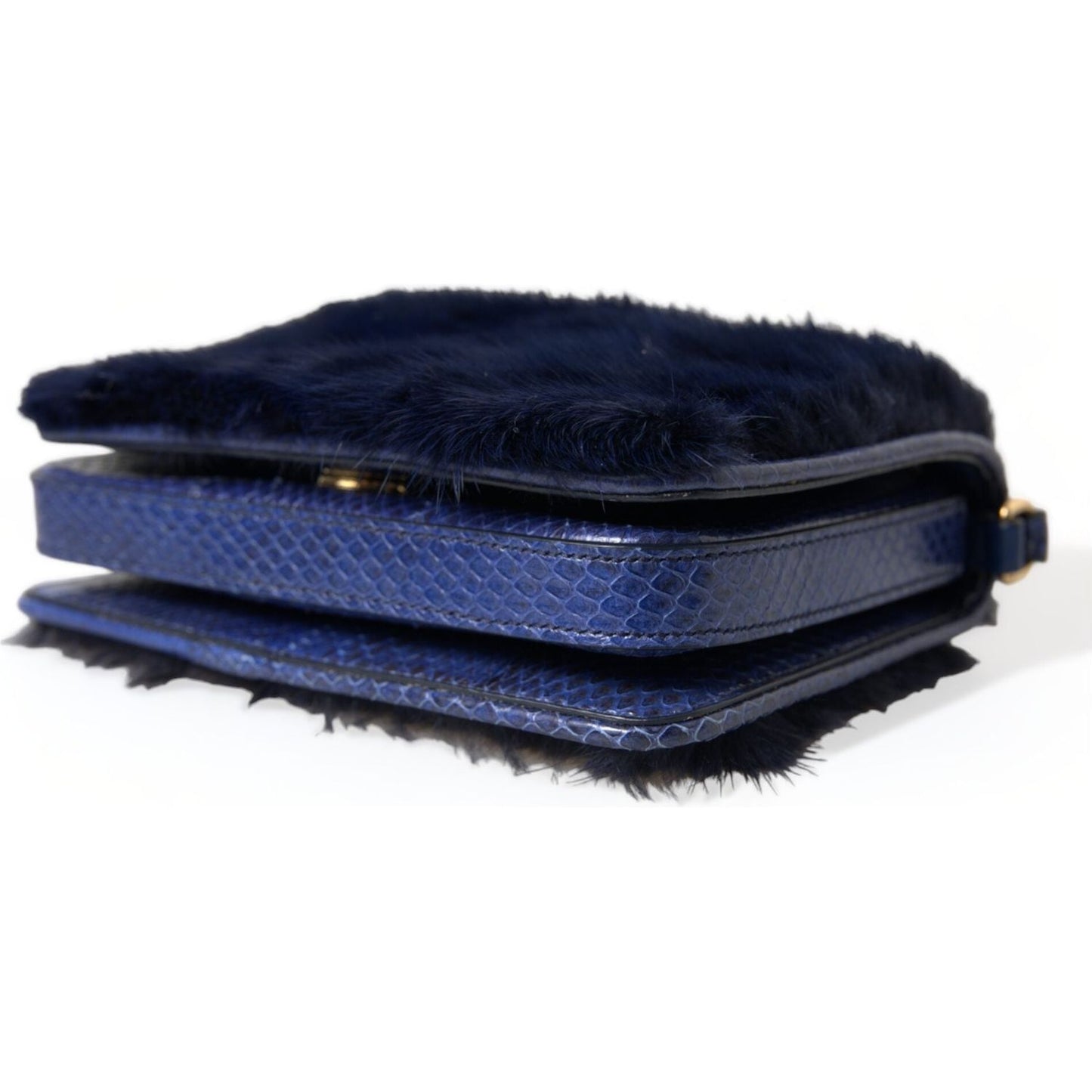 Exquisite Blue Mink Fur Shoulder Bag