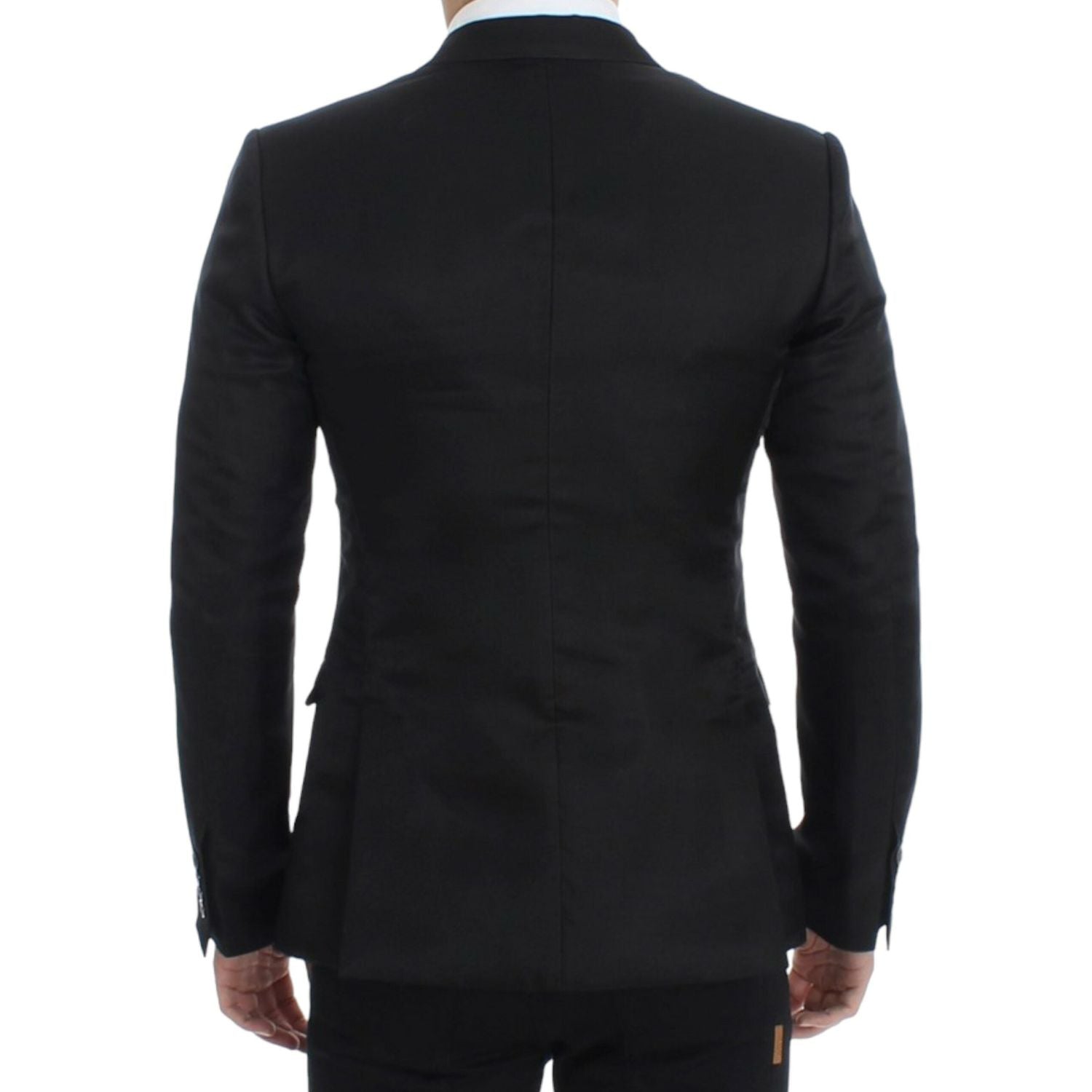 Dolce & Gabbana Black silk slim fit blazer